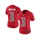Women's Nike Tampa Bay Buccaneers #3 Jameis Winston Limited Red Rush NFL Jersey