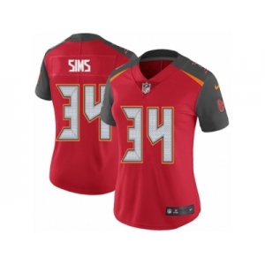Women's Nike Tampa Bay Buccaneers #34 Charles Sims Vapor Untouchable Limited Red Team Color NFL Jersey