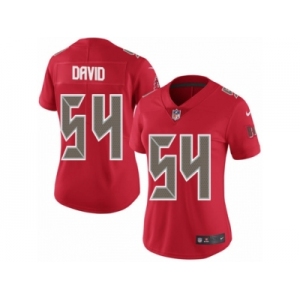 Women's Nike Tampa Bay Buccaneers #54 Lavonte David Limited Red Rush NFL Jersey