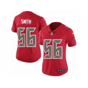 Women's Nike Tampa Bay Buccaneers #56 Jacquies Smith Limited Red Rush NFL Jersey