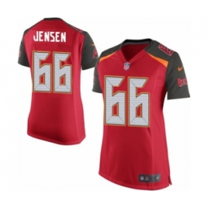 Women's Nike Tampa Bay Buccaneers #66 Ryan Jensen Game Red Team Color NFL Jersey