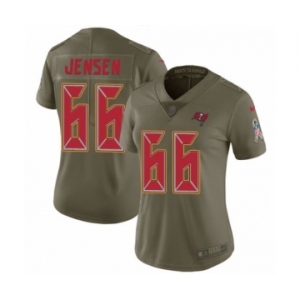 Women's Nike Tampa Bay Buccaneers #66 Ryan Jensen Limited Olive 2017 Salute to Service NFL Jersey