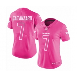 Women's Nike Tampa Bay Buccaneers #7 Chandler Catanzaro Limited Pink Rush Fashion NFL Jersey