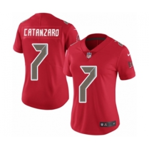Women's Nike Tampa Bay Buccaneers #7 Chandler Catanzaro Limited Red Rush Vapor Untouchable NFL Jersey