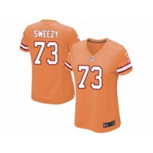 Women's Nike Tampa Bay Buccaneers #73 J. R. Sweezy Limited Orange Glaze Alternate NFL Jersey
