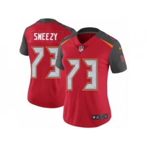Women's Nike Tampa Bay Buccaneers #73 J. R. Sweezy Vapor Untouchable Limited Red Team Color NFL Jersey