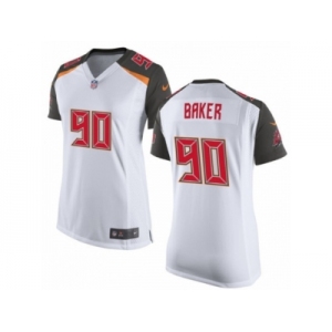 Women's Nike Tampa Bay Buccaneers #90 Chris Baker Limited White NFL Jersey