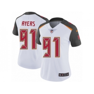 Women's Nike Tampa Bay Buccaneers #91 Robert Ayers Vapor Untouchable Limited White NFL Jersey