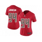 Women's Nike Tampa Bay Buccaneers #94 George Johnson Limited Red Rush NFL Jersey
