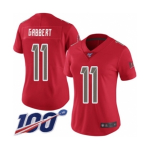 Women's Tampa Bay Buccaneers #11 Blaine Gabbert Limited Red Rush Vapor Untouchable 100th Season Football Jersey