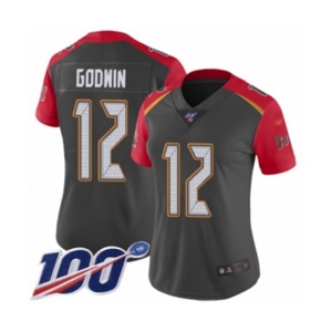 Women's Tampa Bay Buccaneers #12 Chris Godwin Limited Gray Inverted Legend 100th Season Football Jersey
