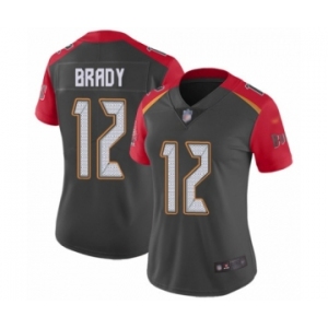 Women's Tampa Bay Buccaneers #12 Tom Brady Limited Gray Inverted Legend Football Jersey