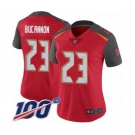 Women's Tampa Bay Buccaneers #23 Deone Bucannon Red Team Color Vapor Untouchable Limited Player 100th Season Football Jersey
