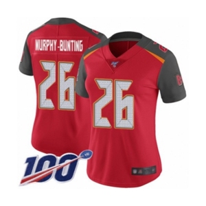 Women's Tampa Bay Buccaneers #26 Sean Murphy-Bunting Red Team Color Vapor Untouchable Limited Player 100th Season Football Jersey