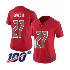 Women's Tampa Bay Buccaneers #27 Ronald Jones II Limited Red Rush Vapor Untouchable 100th Season Football Jersey