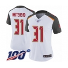 Women's Tampa Bay Buccaneers #31 Jordan Whitehead White Vapor Untouchable Limited Player 100th Season Football Jersey
