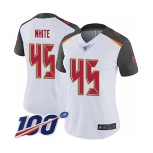 Women's Tampa Bay Buccaneers #45 Devin White Vapor Untouchable Limited Player 100th Season Football Jersey