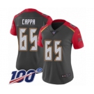 Women's Tampa Bay Buccaneers #65 Alex Cappa Limited Gray Inverted Legend 100th Season Football Jersey