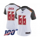 Women's Tampa Bay Buccaneers #66 Ryan Jensen White Vapor Untouchable Limited Player 100th Season Football Jersey