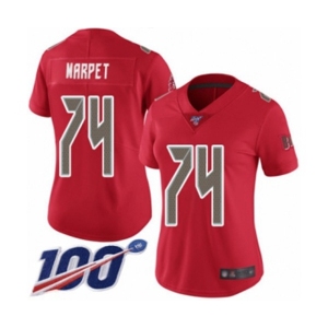 Women's Tampa Bay Buccaneers #74 Ali Marpet Limited Red Rush Vapor Untouchable 100th Season Football Jersey