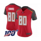 Women's Tampa Bay Buccaneers #80 O. J. Howard Red Team Color Vapor Untouchable Limited Player 100th Season Football Jersey