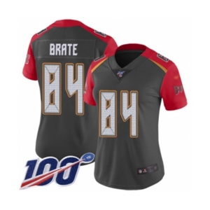 Women's Tampa Bay Buccaneers #84 Cameron Brate Limited Gray Inverted Legend 100th Season Football Jersey
