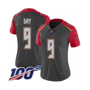 Women's Tampa Bay Buccaneers #9 Matt Gay Limited Gray Inverted Legend 100th Season Football Jersey