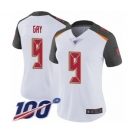 Women's Tampa Bay Buccaneers #9 Matt Gay White Vapor Untouchable Limited Player 100th Season Football Jersey