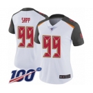 Women's Tampa Bay Buccaneers #99 Warren Sapp White Vapor Untouchable Limited Player 100th Season Football Jersey