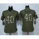 nike women nfl jerseys tampa bay buccaneers #40 Mike Alstott army green[nike Limited Salute To Service]