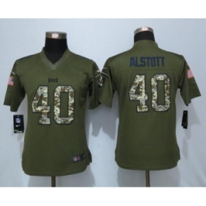 nike women nfl jerseys tampa bay buccaneers #40 Mike Alstott army green[nike Limited Salute To Service]