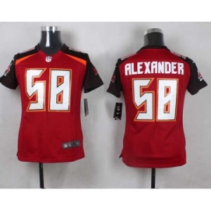 nike womne nfl jerseys tampa bay buccaneers #58 rlexander red[nike]