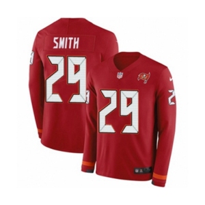 Youth Nike Tampa Bay Buccaneers #29 Ryan Smith Limited Red Therma Long Sleeve NFL Jersey