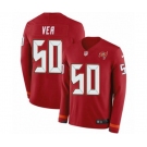 Youth Nike Tampa Bay Buccaneers #50 Vita Vea Limited Red Therma Long Sleeve NFL Jersey