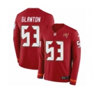 Youth Nike Tampa Bay Buccaneers #53 Adarius Glanton Limited Red Therma Long Sleeve NFL Jersey