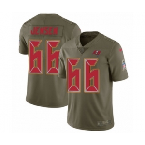 Youth Nike Tampa Bay Buccaneers #66 Ryan Jensen Limited Olive 2017 Salute to Service NFL Jersey