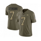 Youth Nike Tampa Bay Buccaneers #7 Chandler Catanzaro Limited Olive Camo 2017 Salute to Service NFL Jersey