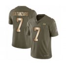 Youth Nike Tampa Bay Buccaneers #7 Chandler Catanzaro Limited Olive Gold 2017 Salute to Service NFL Jersey