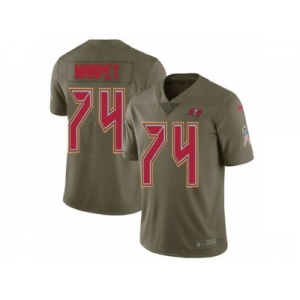 Youth Nike Tampa Bay Buccaneers #74 Ali Marpet Limited Olive 2017 Salute to Service NFL Jersey
