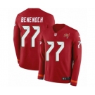 Youth Nike Tampa Bay Buccaneers #77 Caleb Benenoch Limited Red Therma Long Sleeve NFL Jersey