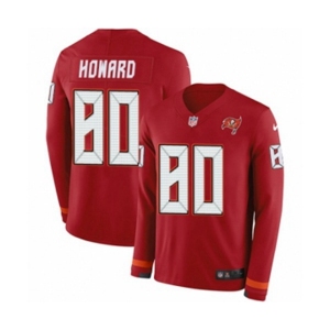 Youth Nike Tampa Bay Buccaneers #80 O. J. Howard Limited Red Therma Long Sleeve NFL Jersey