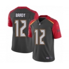 Youth Tampa Bay Buccaneers #12 Tom Brady Limited Gray Inverted Legend Football Jersey