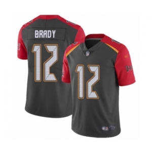 Youth Tampa Bay Buccaneers #12 Tom Brady Limited Gray Inverted Legend Football Jersey