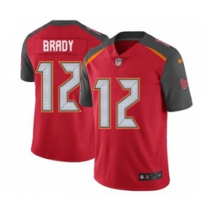 Youth Tampa Bay Buccaneers #12 Tom Brady Red Team Color Vapor Untouchable Limited Player Football Jersey