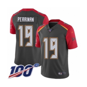 Youth Tampa Bay Buccaneers #19 Breshad Perriman Limited Gray Inverted Legend 100th Season Football Jersey