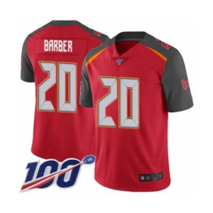 Youth Tampa Bay Buccaneers #20 Ronde Barber Red Team Color Vapor Untouchable Limited Player 100th Season Football Jersey