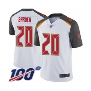 Youth Tampa Bay Buccaneers #20 Ronde Barber White Vapor Untouchable Limited Player 100th Season Football Jersey