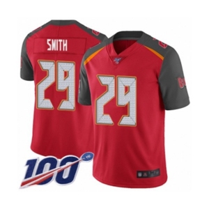Youth Tampa Bay Buccaneers #29 Ryan Smith Red Team Color Vapor Untouchable Limited Player 100th Season Football Jersey