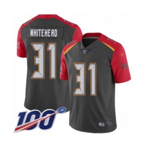 Youth Tampa Bay Buccaneers #31 Jordan Whitehead Limited Gray Inverted Legend 100th Season Football Jersey