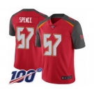 Youth Tampa Bay Buccaneers #57 Noah Spence Red Team Color Vapor Untouchable Limited Player 100th Season Football Jersey